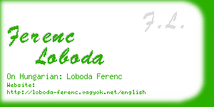 ferenc loboda business card